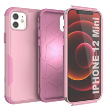 Cargar imagen en el visor de la galería, Punkcase for iPhone 12 Mini Belt Clip Multilayer Holster Case [Patron Series] [Pink] 
