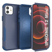 Cargar imagen en el visor de la galería, Punkcase for iPhone 12 Mini Belt Clip Multilayer Holster Case [Patron Series] [Navy] 
