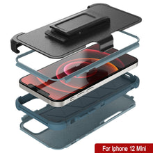 Cargar imagen en el visor de la galería, Punkcase for iPhone 12 Mini Belt Clip Multilayer Holster Case [Patron Series] [Mint] 
