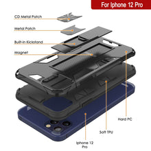 Cargar imagen en el visor de la galería, Punkcase iPhone 12 Pro Case [ArmorShield Series] Military Style Protective Dual Layer Case Black (Color in image: Rose Gold)
