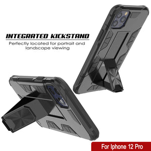Punkcase iPhone 12 Pro Case [ArmorShield Series] Military Style Protective Dual Layer Case Black (Color in image: Navy Blue)