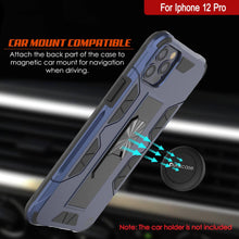 Load image into Gallery viewer, Punkcase iPhone 12 Pro Case [ArmorShield Series] Military Style Protective Dual Layer Case Navy-Blue (Color in image: Silver)
