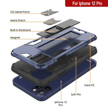 Load image into Gallery viewer, Punkcase iPhone 12 Pro Case [ArmorShield Series] Military Style Protective Dual Layer Case Navy-Blue (Color in image: Gold)
