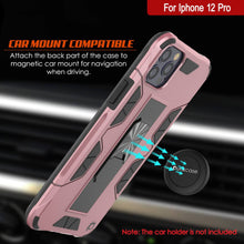 Load image into Gallery viewer, Punkcase iPhone 12 Pro Case [ArmorShield Series] Military Style Protective Dual Layer Case Rose-Gold (Color in image: red)
