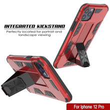 Cargar imagen en el visor de la galería, Punkcase iPhone 12 Pro Case [ArmorShield Series] Military Style Protective Dual Layer Case Red (Color in image: Rose Gold)
