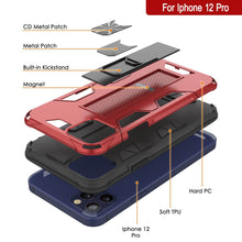 Cargar imagen en el visor de la galería, Punkcase iPhone 12 Pro Case [ArmorShield Series] Military Style Protective Dual Layer Case Red (Color in image: Gold)
