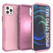 Cargar imagen en el visor de la galería, Punkcase for iPhone 12 Pro Max Belt Clip Multilayer Holster Case [Patron Series] [Pink] (Color in image: Pink)
