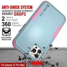 Cargar imagen en el visor de la galería, Punkcase for iPhone 12 Pro Max Belt Clip Multilayer Holster Case [Patron Series] [Mint-Pink] (Color in image: Mint)
