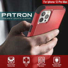 Load image into Gallery viewer, Punkcase for iPhone 12 Pro Max Belt Clip Multilayer Holster Case [Patron Series] [Red-Black] (Color in image: Black)

