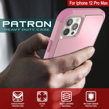 Cargar imagen en el visor de la galería, Punkcase for iPhone 12 Pro Max Belt Clip Multilayer Holster Case [Patron Series] [Pink] 
