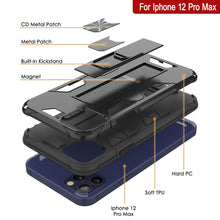 Cargar imagen en el visor de la galería, Punkcase iPhone 12 Pro Max Case [ArmorShield Series] Military Style Protective Dual Layer Case Black (Color in image: Rose Gold)
