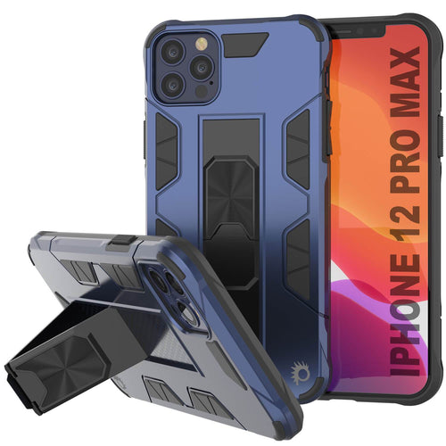Punkcase iPhone 12 Pro Max Case [ArmorShield Series] Military Style Protective Dual Layer Case Navy-Blue (Color in image: Navy Blue)