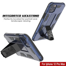 Cargar imagen en el visor de la galería, Punkcase iPhone 12 Pro Max Case [ArmorShield Series] Military Style Protective Dual Layer Case Navy-Blue (Color in image: Rose Gold)
