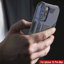 Cargar imagen en el visor de la galería, Punkcase iPhone 12 Pro Max Case [ArmorShield Series] Military Style Protective Dual Layer Case Navy-Blue (Color in image: red)
