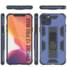 Cargar imagen en el visor de la galería, Punkcase iPhone 12 Pro Max Case [ArmorShield Series] Military Style Protective Dual Layer Case Navy-Blue 

