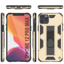 Cargar imagen en el visor de la galería, Punkcase iPhone 12 Pro Max Case [ArmorShield Series] Military Style Protective Dual Layer Case Gold 
