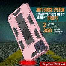 Cargar imagen en el visor de la galería, Punkcase iPhone 12 Pro Max Case [ArmorShield Series] Military Style Protective Dual Layer Case Rose-Gold (Color in image: black)
