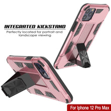 Cargar imagen en el visor de la galería, Punkcase iPhone 12 Pro Max Case [ArmorShield Series] Military Style Protective Dual Layer Case Rose-Gold (Color in image: Navy Blue)
