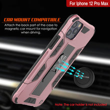 Cargar imagen en el visor de la galería, Punkcase iPhone 12 Pro Max Case [ArmorShield Series] Military Style Protective Dual Layer Case Rose-Gold (Color in image: red)
