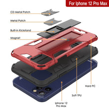 Cargar imagen en el visor de la galería, Punkcase iPhone 12 Pro Max Case [ArmorShield Series] Military Style Protective Dual Layer Case Red (Color in image: Gold)
