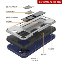 Cargar imagen en el visor de la galería, Punkcase iPhone 12 Pro Max Case [ArmorShield Series] Military Style Protective Dual Layer Case Silver (Color in image: Gold)
