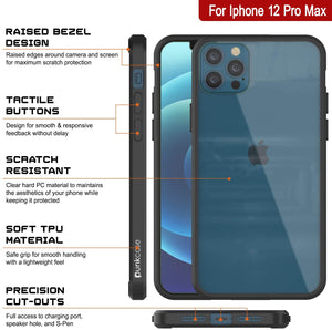 iPhone 12 Pro Max Case Punkcase® LUCID 2.0 Black Series w/ PUNK SHIELD Screen Protector | Ultra Fit (Color in image: white)