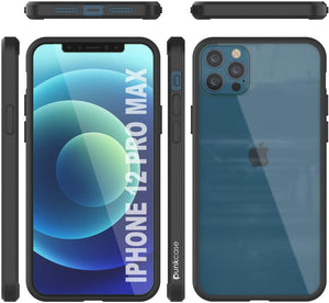 iPhone 12 Pro Max Case Punkcase® LUCID 2.0 Black Series w/ PUNK SHIELD Screen Protector | Ultra Fit (Color in image: teal)