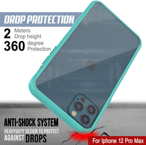 iPhone 12 Pro Max Case Punkcase® LUCID 2.0 Teal Series w/ PUNK SHIELD Screen Protector | Ultra Fit (Color in image: pink)