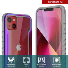 Cargar imagen en el visor de la galería, Punkcase iPhone 13 ravenger Case Protective Military Grade Multilayer Cover [Rainbow] (Color in image: Black)
