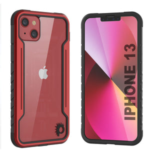 Punkcase iPhone 14 Ravenger Carcasa Defensiva de MAG Grado Militar Protectora de Múltiples Capas [Roja]