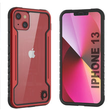 Cargar imagen en el visor de la galería, Punkcase iPhone 13 ravenger Case Protective Military Grade Multilayer Cover [Red] (Color in image: Red)

