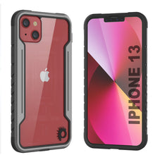 Cargar imagen en el visor de la galería, Punkcase iPhone 13 ravenger Case Protective Military Grade Multilayer Cover [Grey-Black] (Color in image: Grey-Black)
