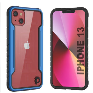 Punkcase iPhone 13 ravenger Case Protective Military Grade Multilayer Cover [Navy Blue] (Color in image: Navy Blue)