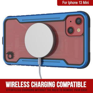 Punkcase iPhone 13 Mini ravenger Case Protective Military Grade Multilayer Cover [Navy Blue] (Color in image: Black)
