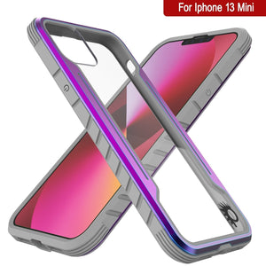 Punkcase iPhone 13 Mini ravenger Case Protective Military Grade Multilayer Cover [Rainbow] (Color in image: Grey)