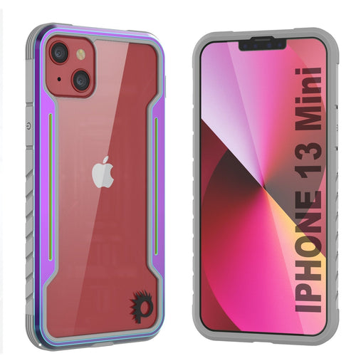 Punkcase iPhone 13 Mini ravenger Case Protective Military Grade Multilayer Cover [Rainbow] (Color in image: Rainbow)