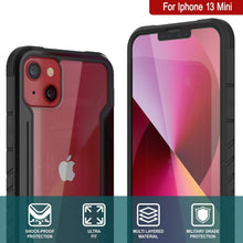 Load image into Gallery viewer, Punkcase iPhone 13 Mini ravenger Case Protective Military Grade Multilayer Cover [Black] (Color in image: Red)
