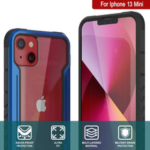 Load image into Gallery viewer, Punkcase iPhone 13 Mini ravenger Case Protective Military Grade Multilayer Cover [Navy Blue] (Color in image: Red)
