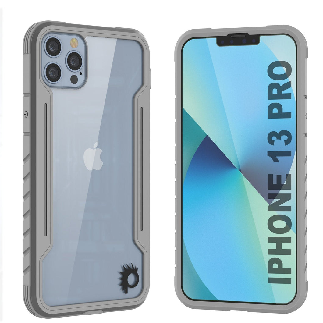 Punkcase iPhone 14 Pro Ravenger MAG Defense Case: Funda de protección de grado militar y cobertura multicapa [Gris]
