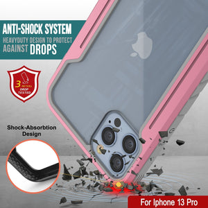 Punkcase iPhone 13 Pro ravenger Case Protective Military Grade Multilayer Cover [Rose-Gold] (Color in image: Red)
