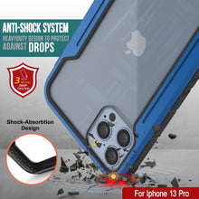 Cargar imagen en el visor de la galería, Punkcase iPhone 13 Pro ravenger Case Protective Military Grade Multilayer Cover [Navy Blue] (Color in image: Grey)
