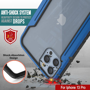 Punkcase iPhone 13 Pro ravenger Case Protective Military Grade Multilayer Cover [Navy Blue] (Color in image: Grey)