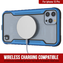 Cargar imagen en el visor de la galería, Punkcase iPhone 13 Pro ravenger Case Protective Military Grade Multilayer Cover [Navy Blue] (Color in image: Black)
