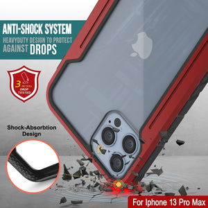 Punkcase iPhone 13 Pro Max ravenger Case Protective Military Grade Multilayer Cover [Red] (Color in image: Rose-Gold)