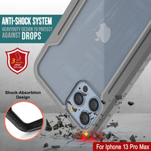Load image into Gallery viewer, Punkcase iPhone 13 Pro Max ravenger Case Protective Military Grade Multilayer Cover [Grey] (Color in image: Grey-Black)
