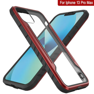 Punkcase iPhone 13 Pro Max ravenger Case Protective Military Grade Multilayer Cover [Red] (Color in image: Grey)