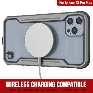 Punkcase iPhone 13 Pro Max ravenger Case Protective Military Grade Multilayer Cover [Grey-Black] (Color in image: Navy Blue)