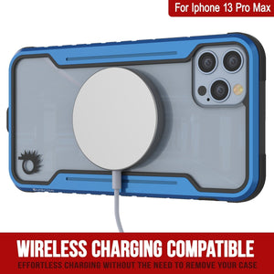 Punkcase iPhone 13 Pro Max ravenger Case Protective Military Grade Multilayer Cover [Navy Blue] (Color in image: Black)
