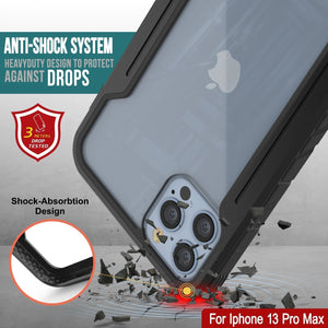 Funda de defensa Punkcase iPhone 14 Pro Max Ravenger MAG, protectora de grado militar con cubierta de múltiples capas [Negro]