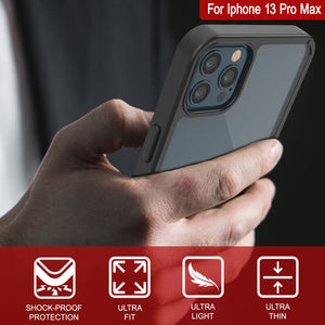 Funda iPhone 13 Pro Max Punkcase® LUCID 2.0 Black Series con protector de pantalla PUNK SHIELD | Ajuste ultra